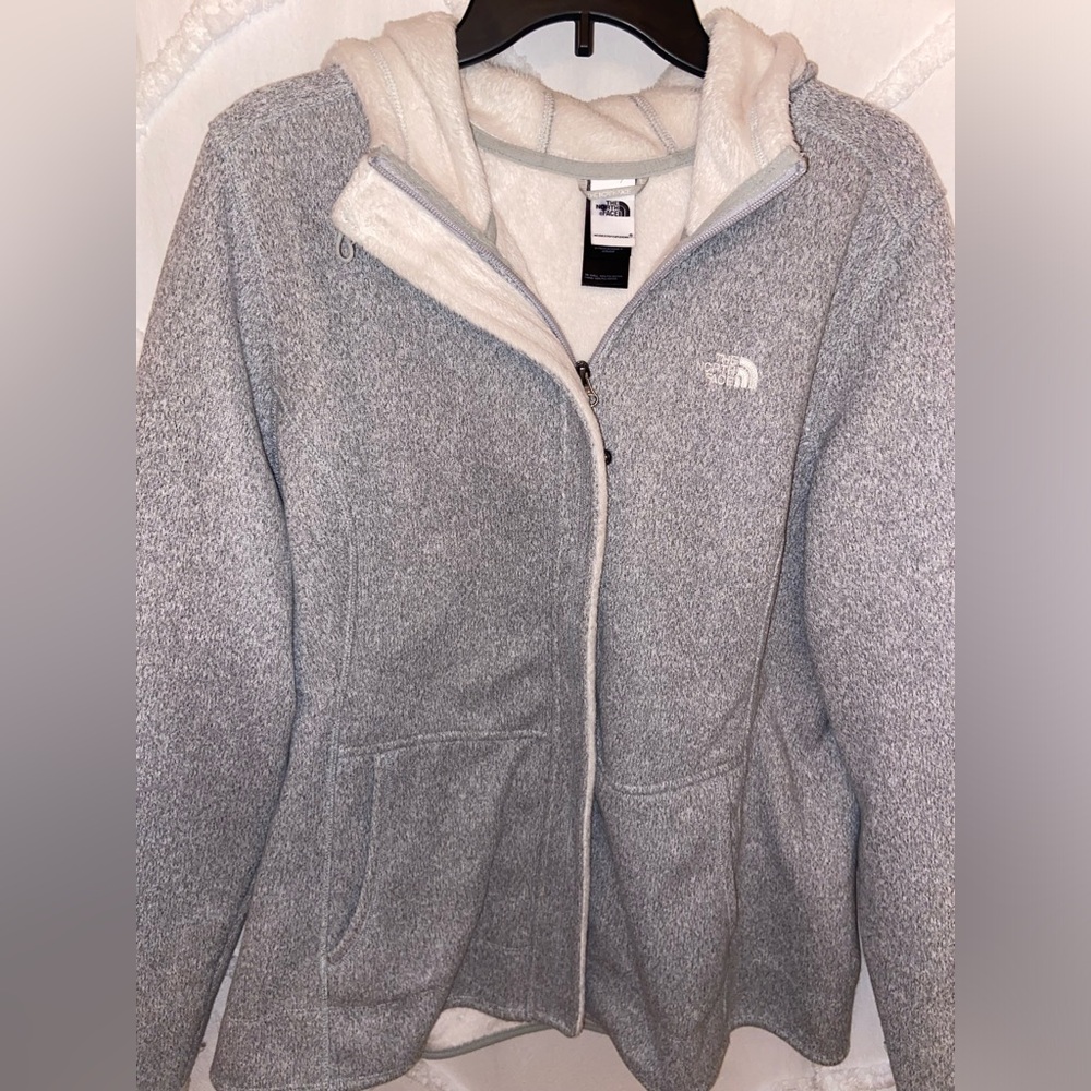 The North Face Women's Gray Zip-Up Fleece